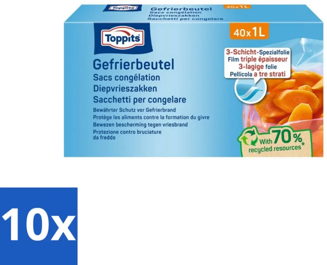 Toppits Diepvrieszakjes 1L