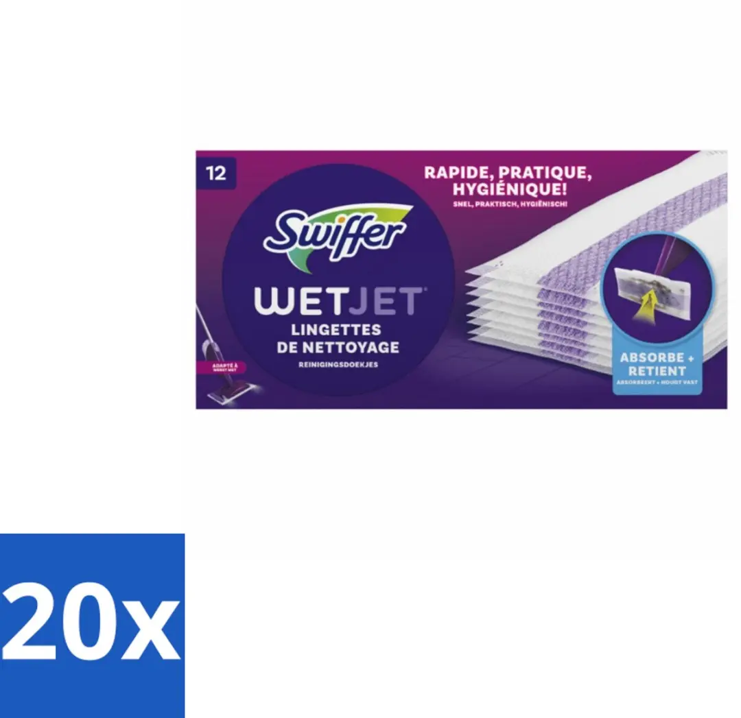 Swiffer WetJet Reinigingsdoekjes Navulling 12 Stuks