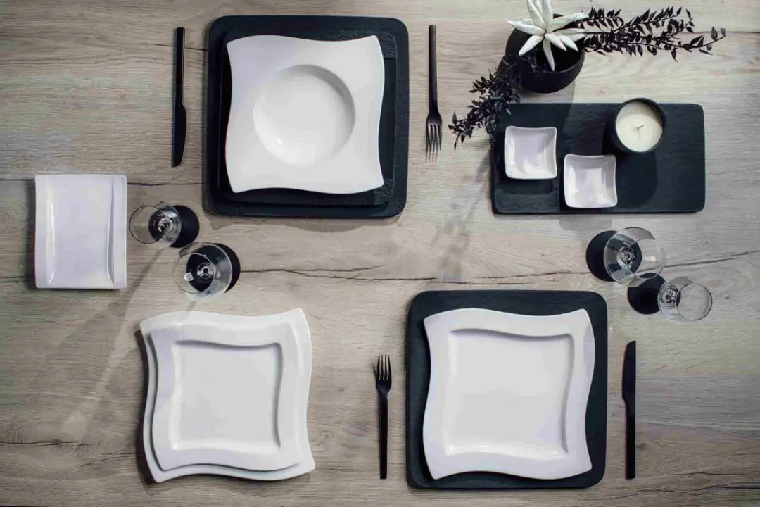 Villeroy & Boch NewWave Speiseteller 27cm - Wit/Gekleurd - 4 Stuks