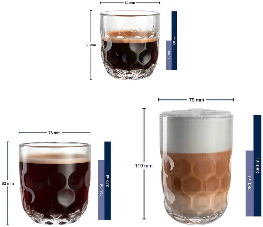 Leonardo Barista-Set Gocce 038627 - 6 Stuks - Espresso/Cappuccino/Latte Macchiato