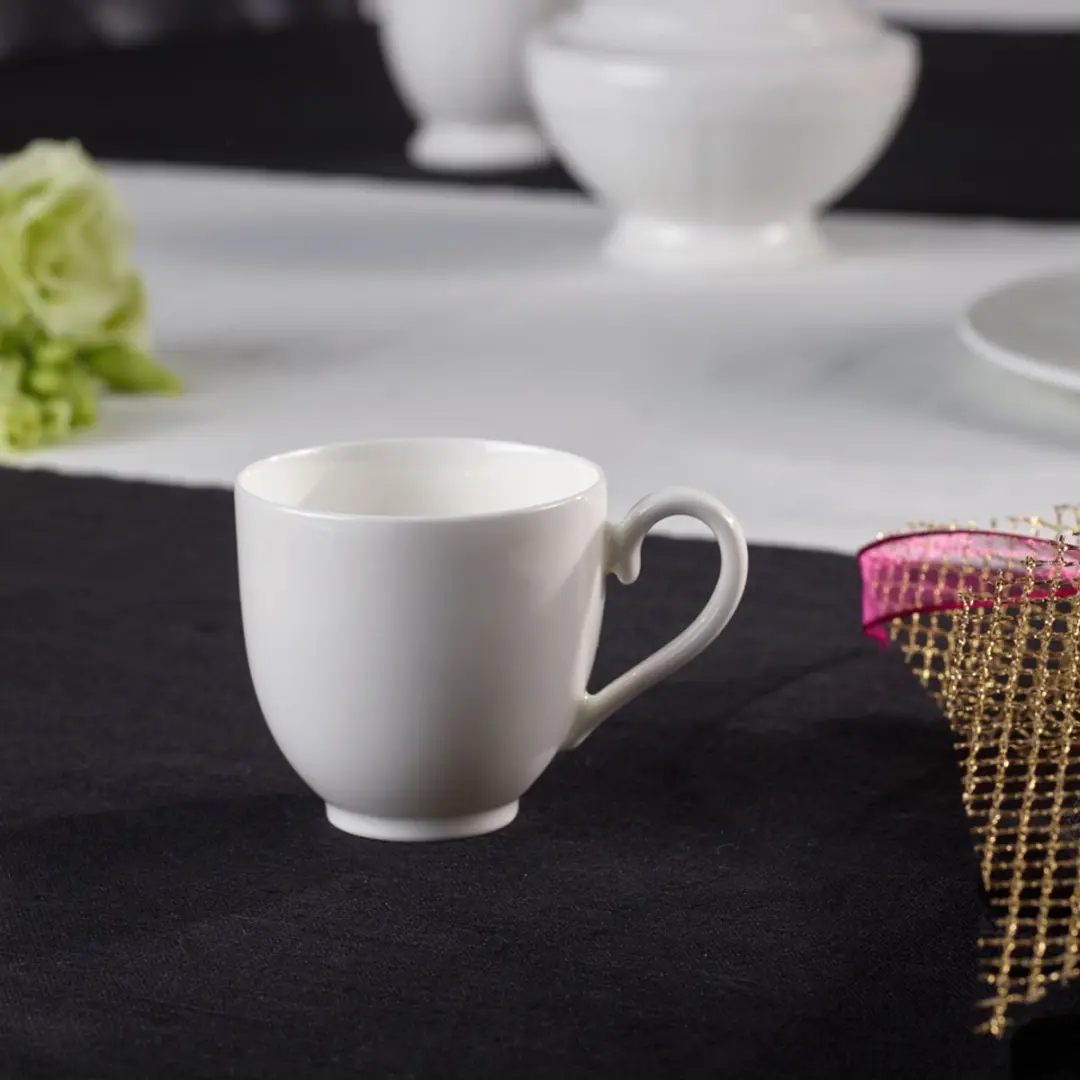 Villeroy & Boch White Pearl Espressotassen Set - 6 Stuks