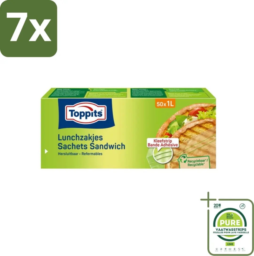 Toppits Lunchzakjes Hersluitbaar 1L