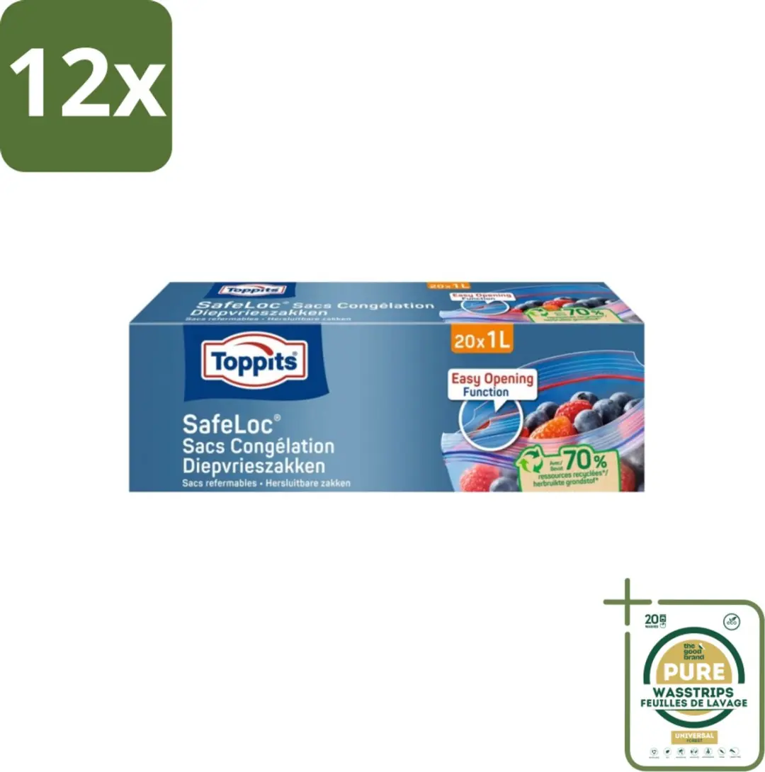 Toppits Safeloc Diepvrieszakken 1L