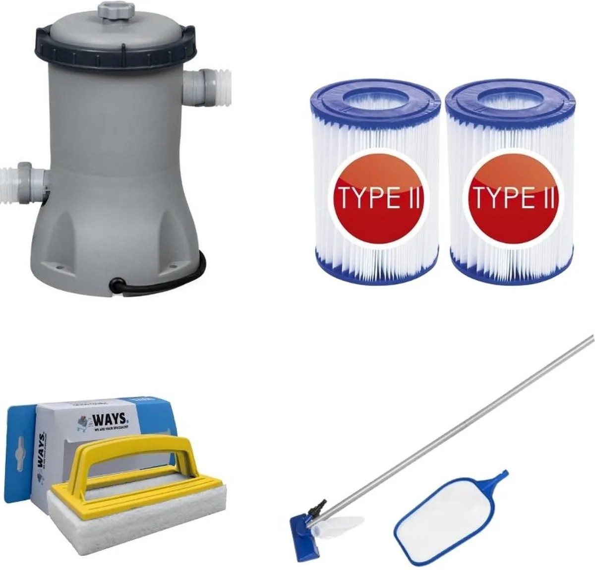 Bestway AquaReach 58515 Zwembadstofzuiger & Zandfilterpomp 3028L/u