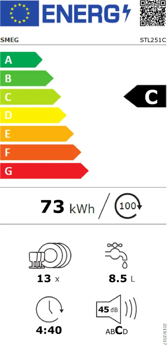 Smeg STL251C Inbouw Vaatwasser 13 Couverts - Zwart