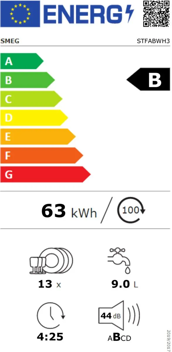Smeg STFABWH3 Onderbouw Vaatwasser 13 Couverts - Wit