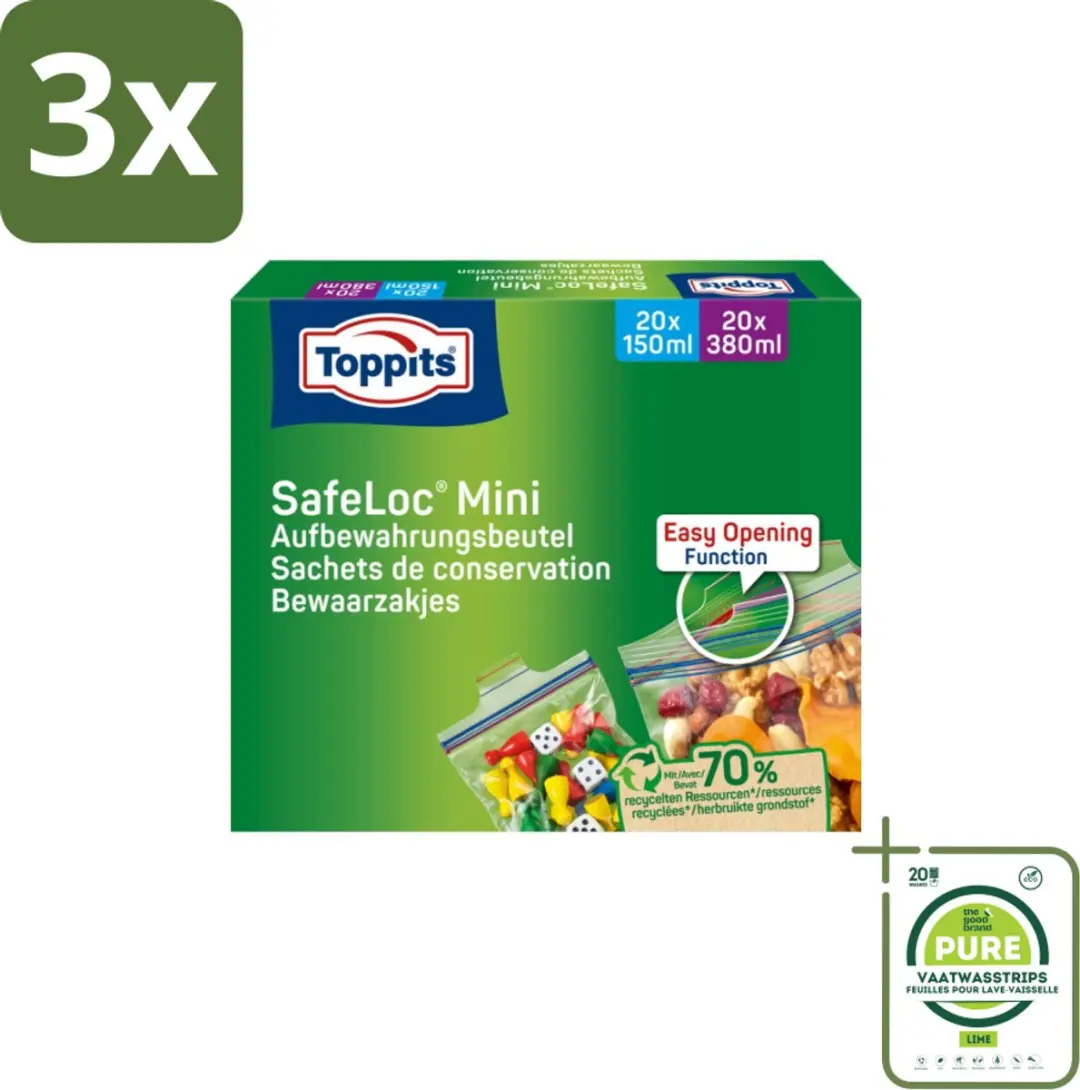 Toppits Safeloc Mini Zip-Zakjes 40 Stuks