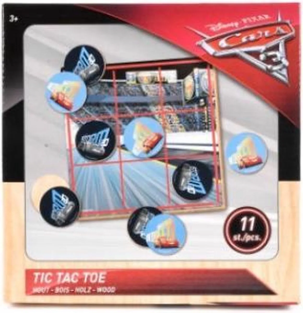 Disney Cars Tic-Tac-Toe Junior Hout - 2 Spelers