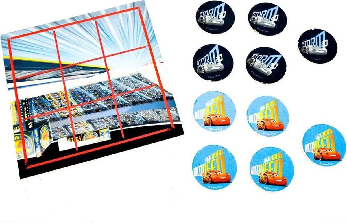 Disney Cars Tic-Tac-Toe Junior Hout - 2 Spelers