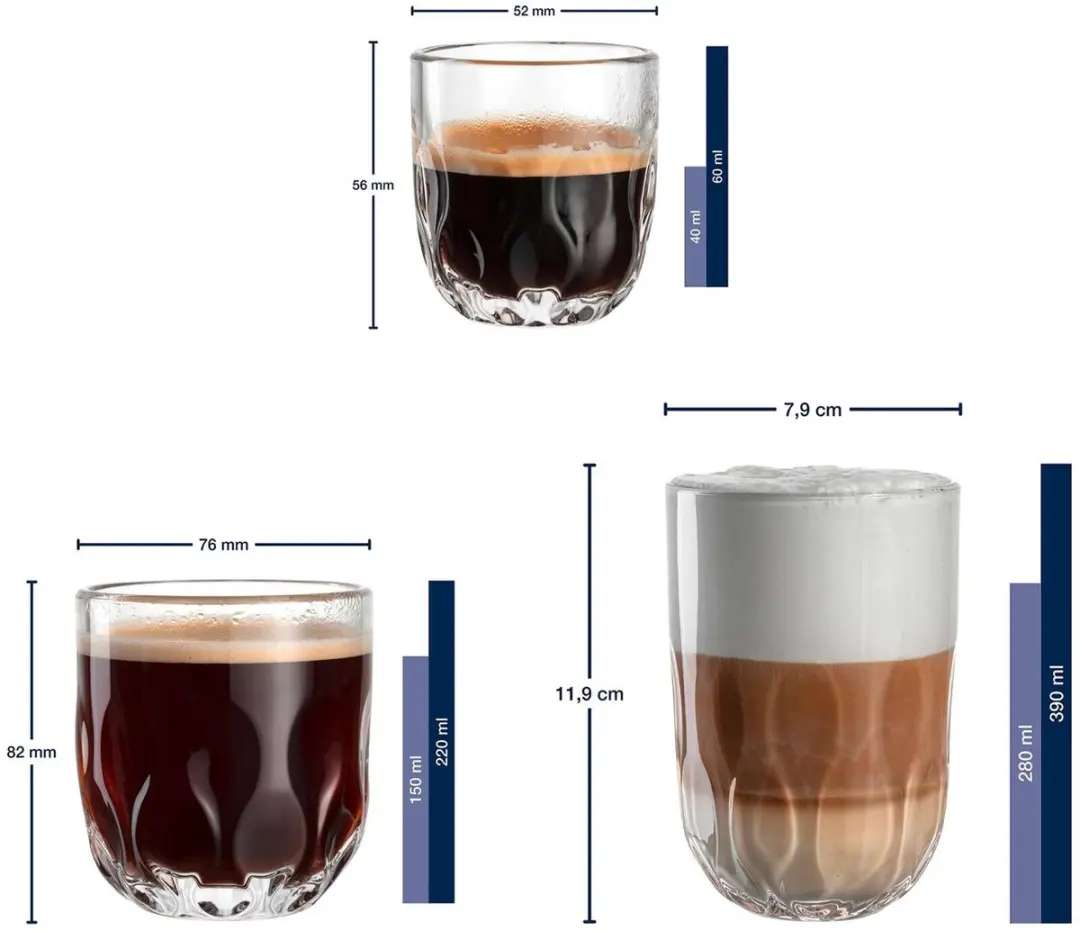 Leonardo Barista-Set Gocce Set van 6 - 6 Stuks - Transparant
