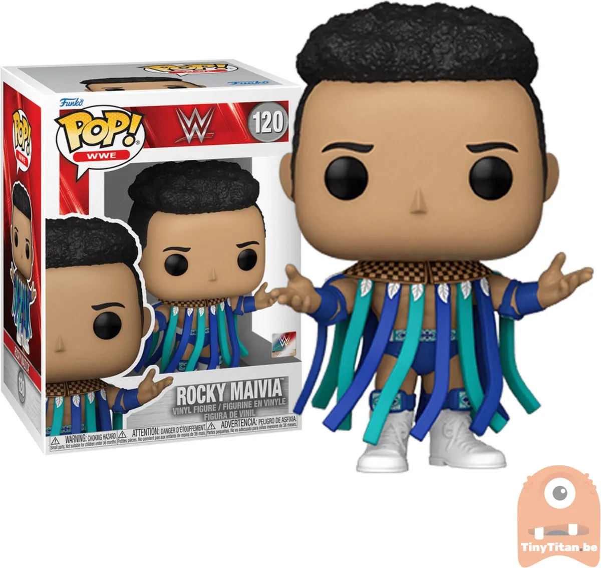 Funko WWE POP! Rocky Maivia 67401 Verzamelfiguur - 9 cm - afbeelding 4 van 4