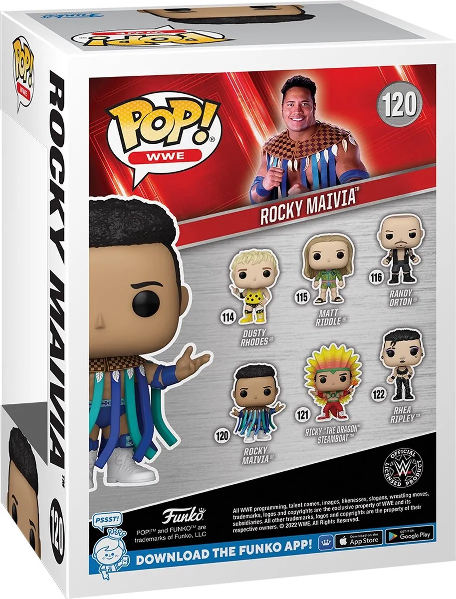 Funko WWE POP! Rocky Maivia 67401 Verzamelfiguur - 9 cm - afbeelding 3 van 4