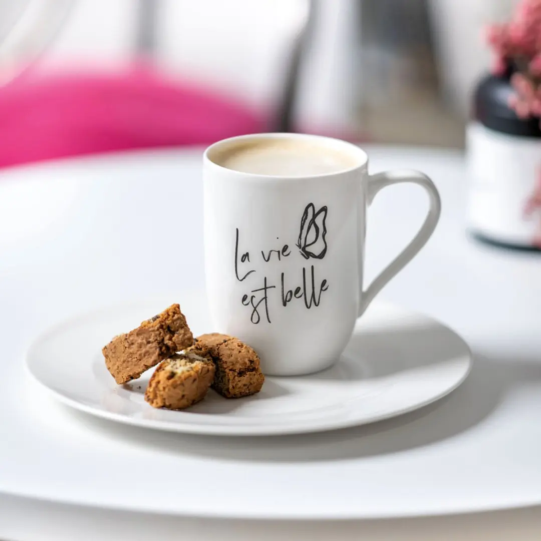 Villeroy & Boch La vie est belle Koffiebeker Set 6 - 290ml - Wit/Gekleurd
