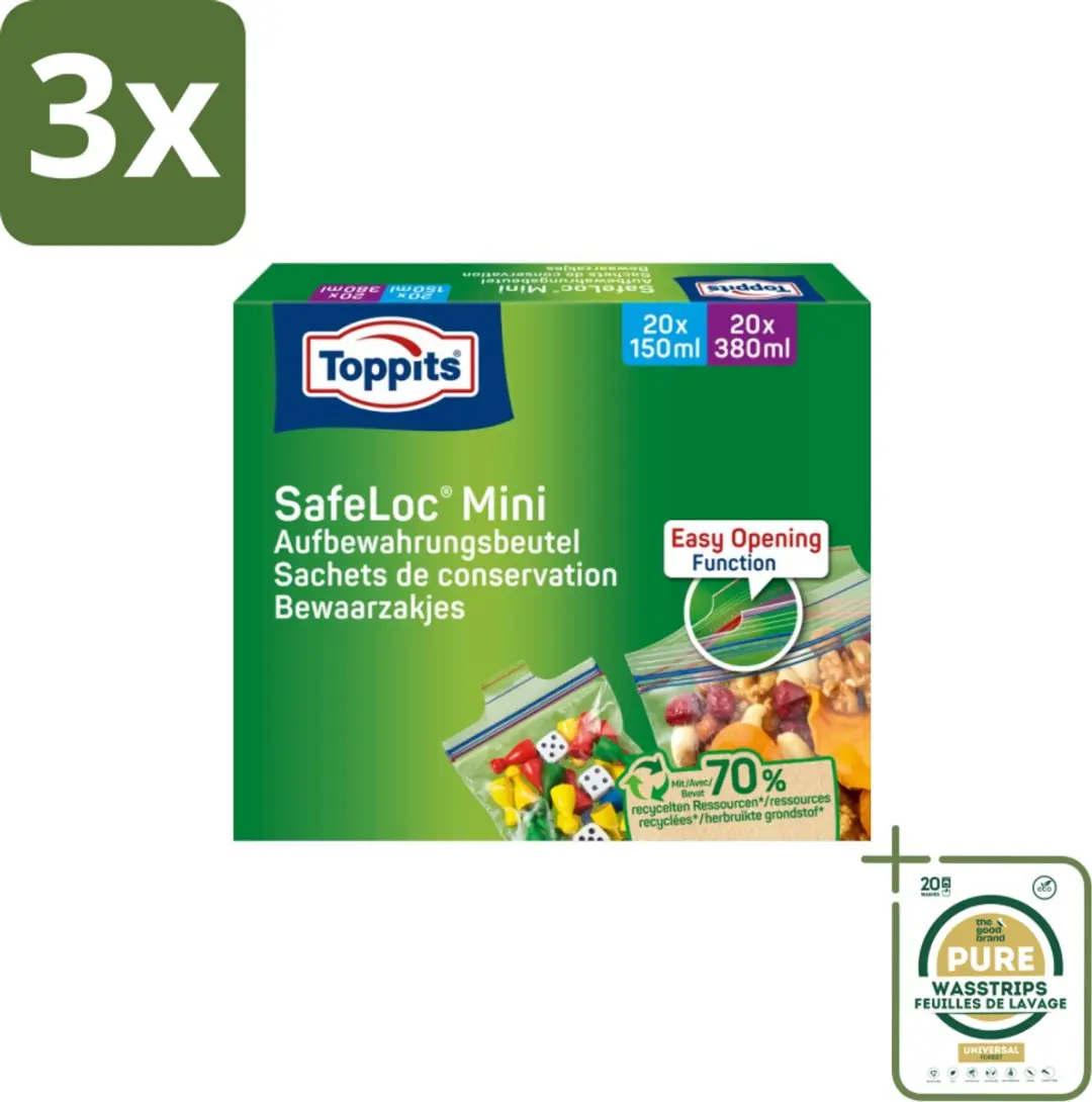 Toppits Safeloc Mini Zip-Zakjes 40 Stuks