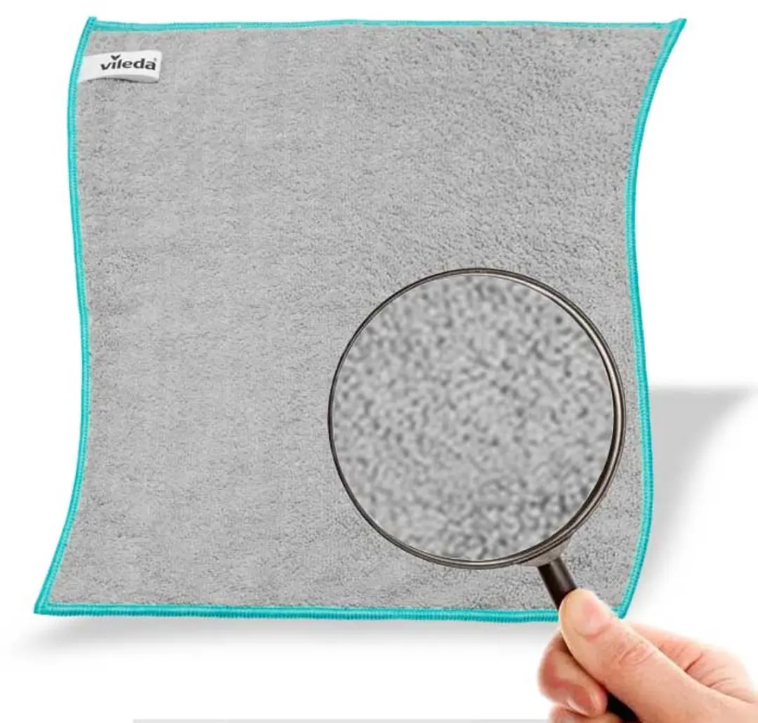 Vileda Pro Clean Microvezeldoeken - 2 Stuks - Lichtgrijs/Turquoise