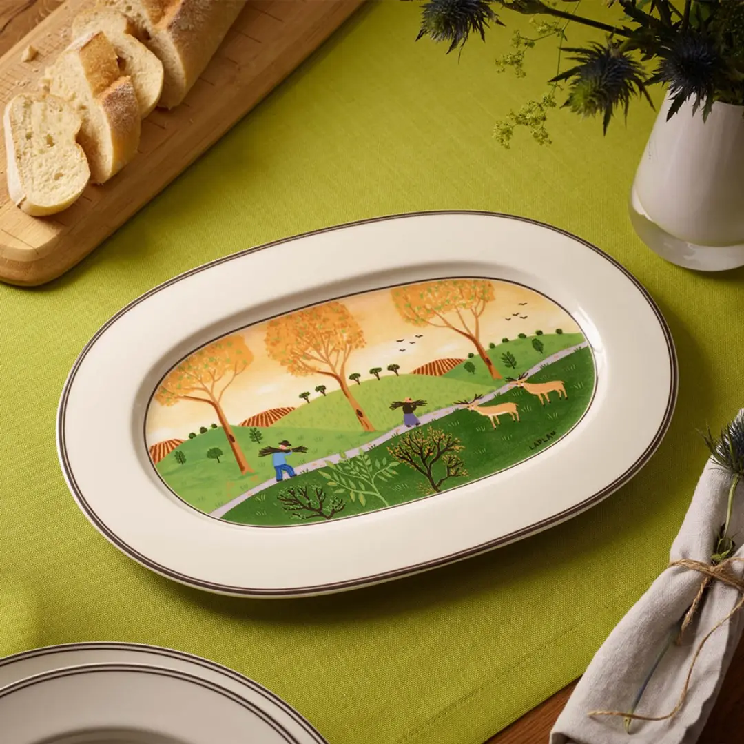 Villeroy & Boch Design Naif Ovale Servierplaat 34x24cm - Gekleurd