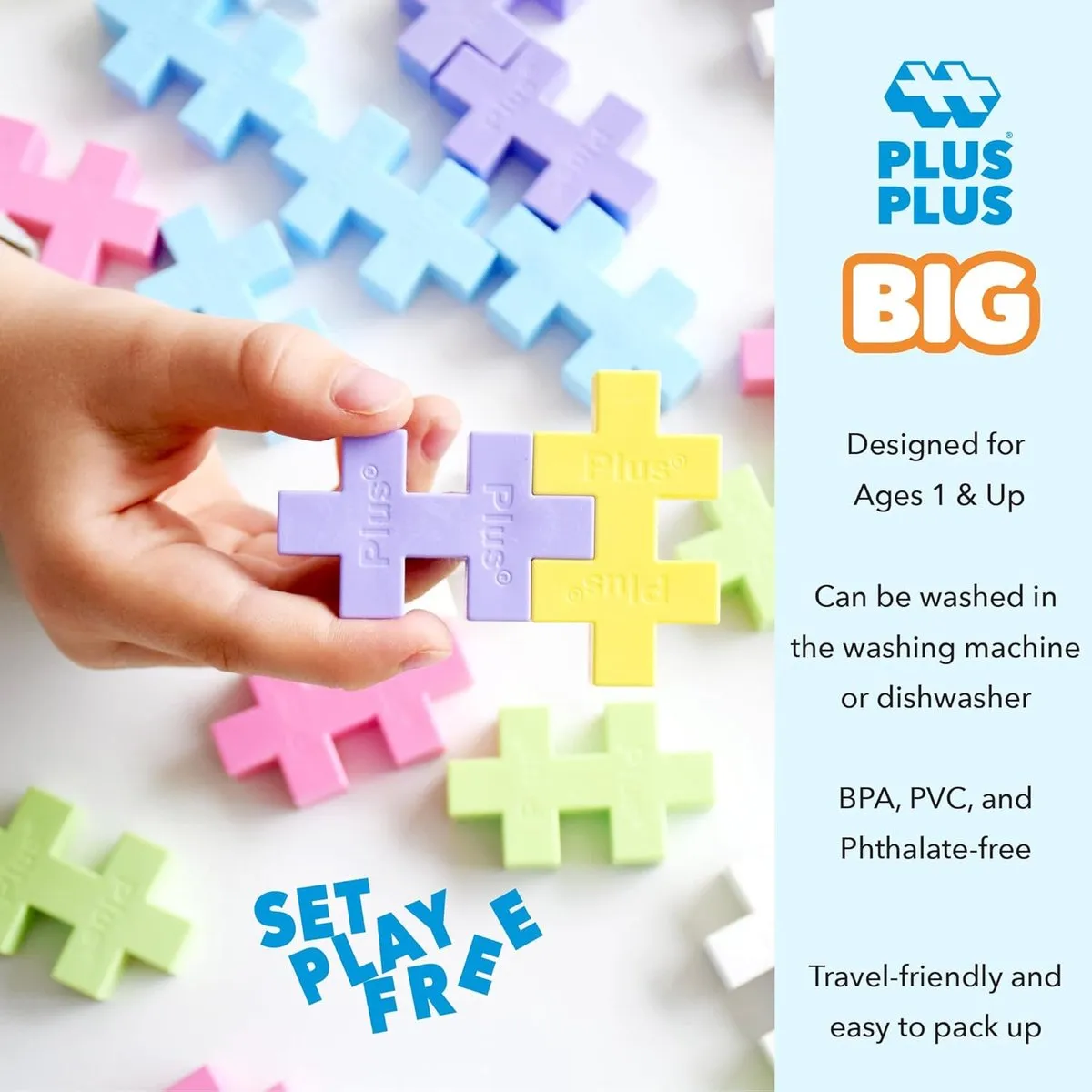 Plus-Plus BIG Pastel 100-delige Bouwset