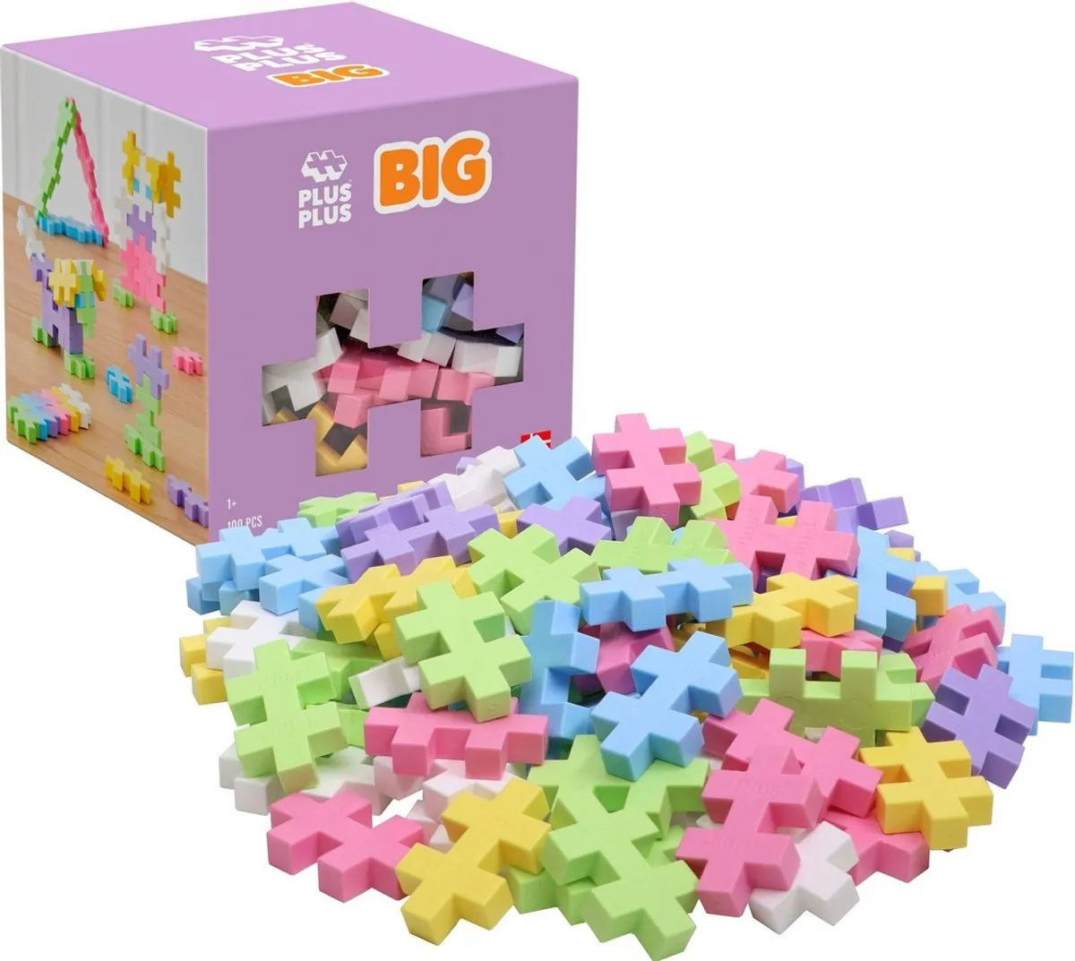 Plus-Plus BIG Pastel 100-delige Bouwset
