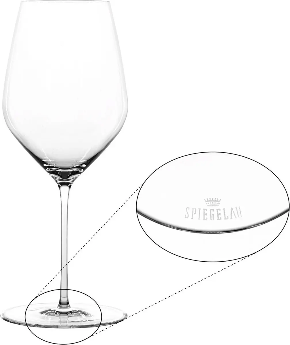 Spiegelau Bordeauxglas Hi-Lite 650ml Set - 2 Stuks - Polijstdoek