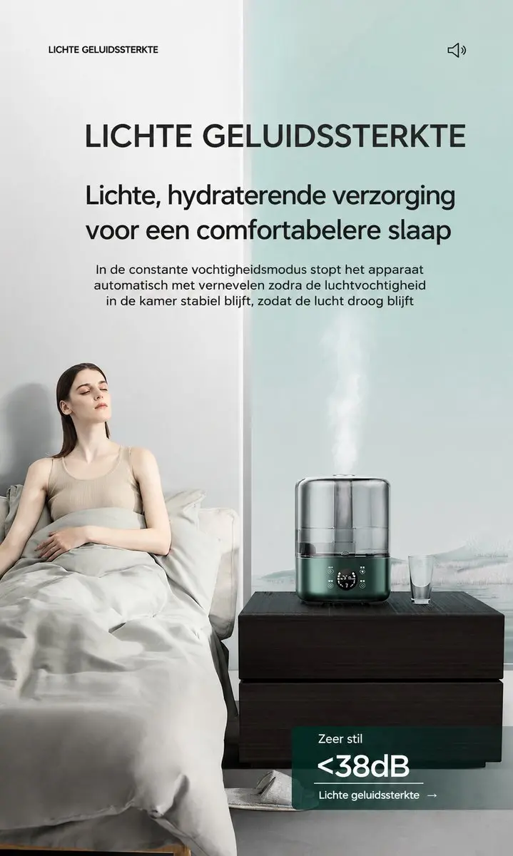 ECTEATOY Luchtbevochtiger 5L Topfill - 30m² - Groente