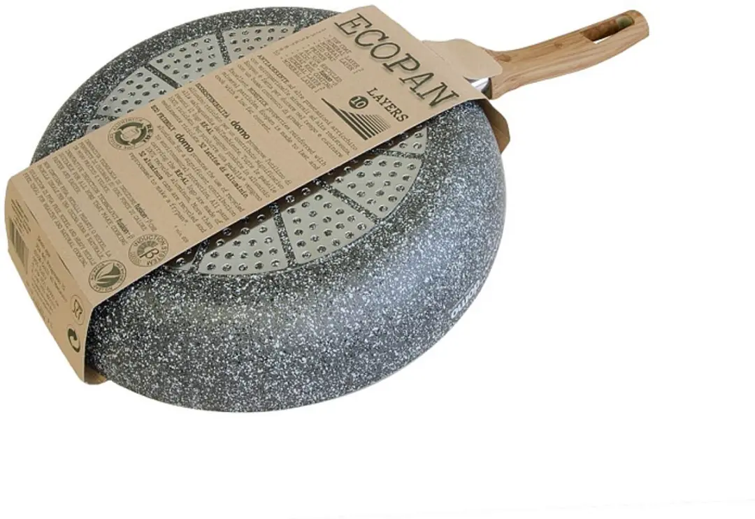 Domo Diepe Ecopan 28cm - 10 Lagen - Inductie - Zwart