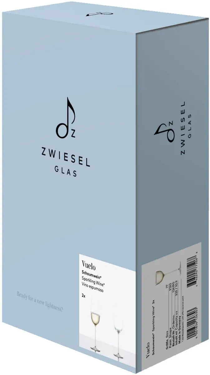 ZWIESEL VUELO Champagnerglazen Set - 6 Stuks - 323ml
