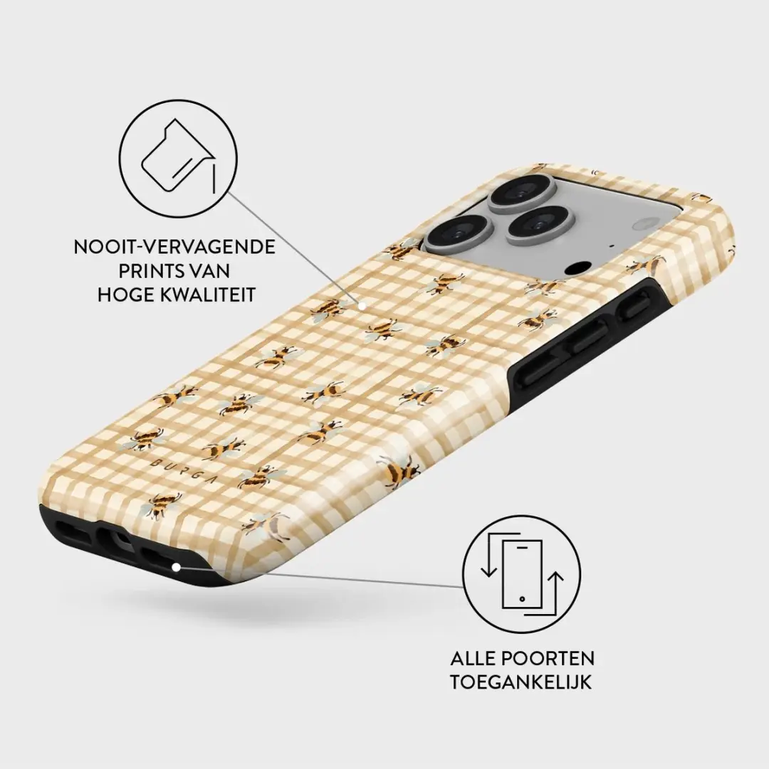 Burga Tough Backcover iPhone 17 Pro - Honeycomb - Geel