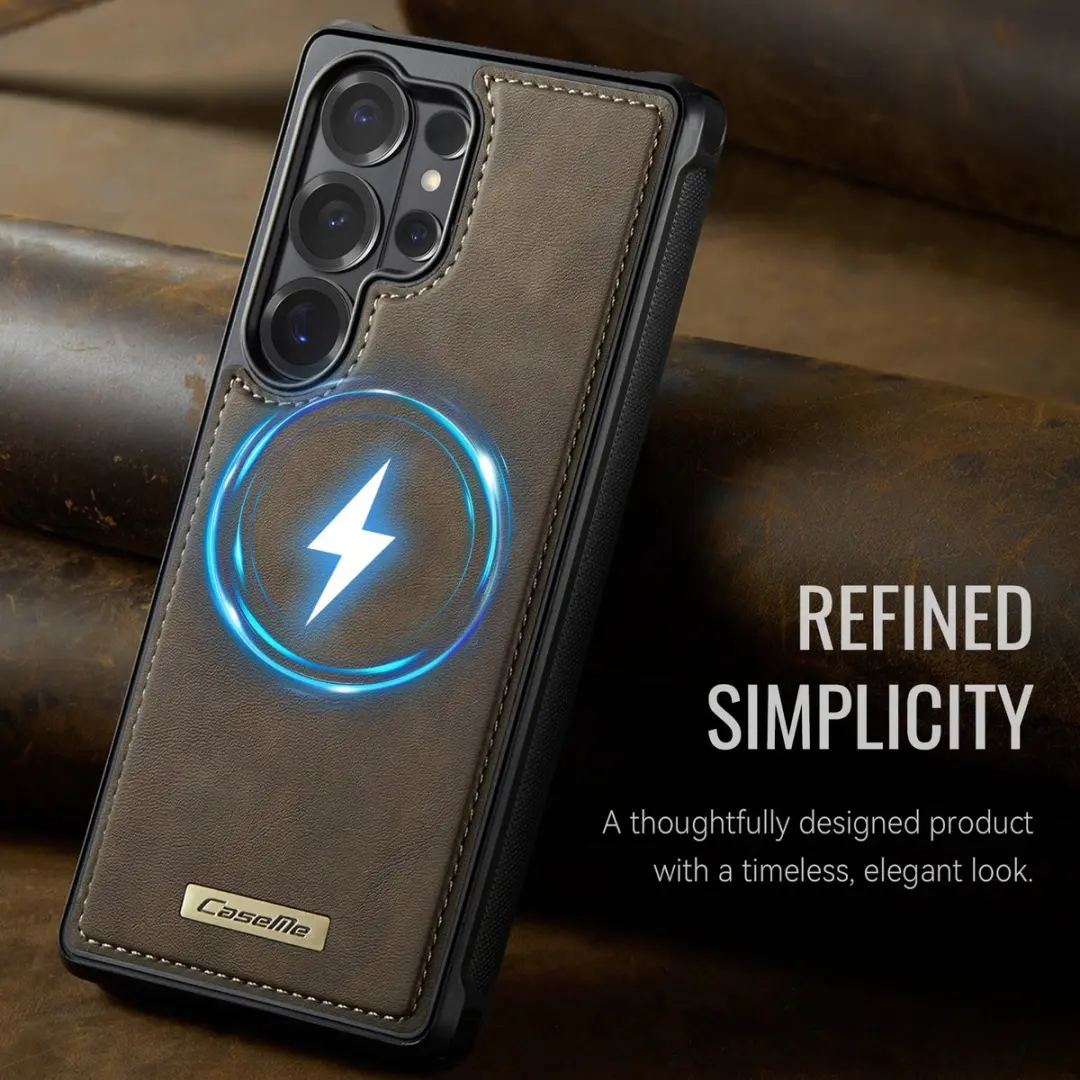 Caseme C69 Leather Back Cover - Samsung Galaxy S26 Ultra - MagSafe - Bruin