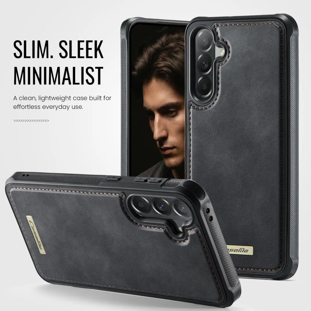 Caseme C69 Leather Back Cover - Samsung Galaxy A57 - MagSafe - Zwart