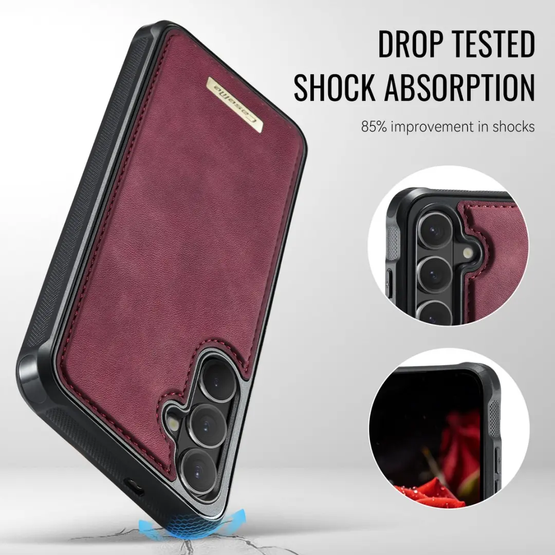 Caseme C69 Leather Back Cover - MagSafe Rood