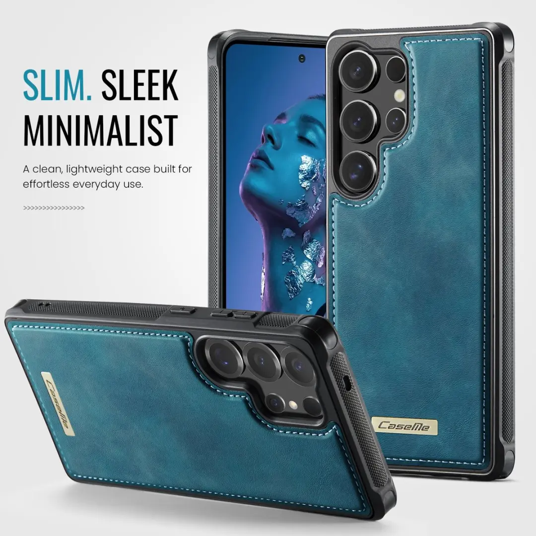 Caseme C69 Leather Back Cover - Samsung Galaxy S25 Ultra - MagSafe - Blauw