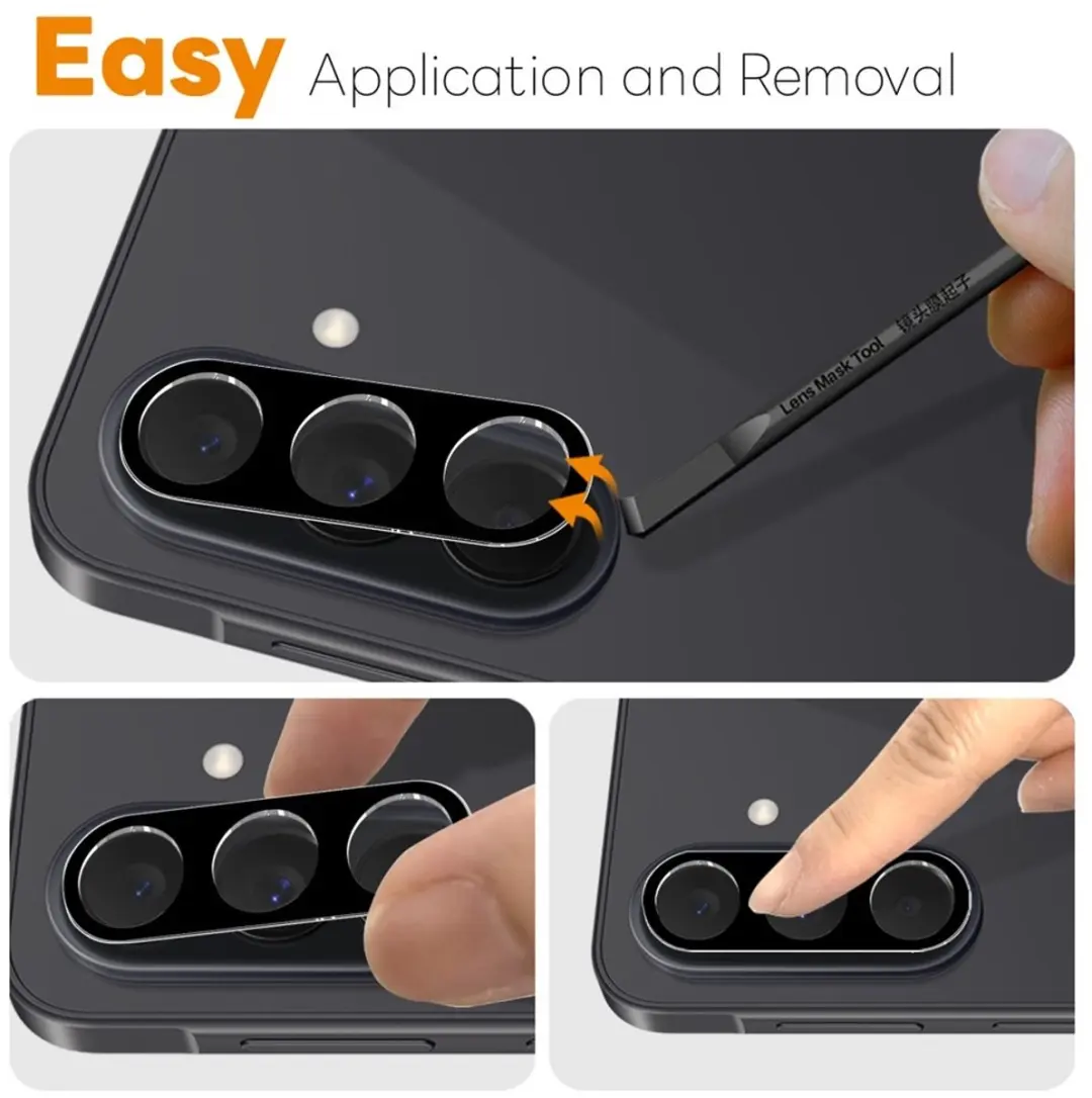 NORTHJO 9H Tempered Glass Camera Lens Protector - 2 Stuks - Zwart