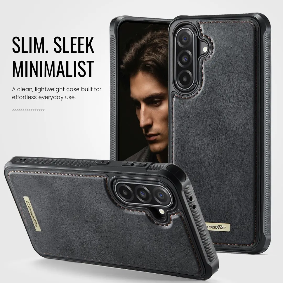 Caseme C69 Leather Back Cover - Samsung Galaxy A56 - MagSafe - Zwart - afbeelding 6 van 6