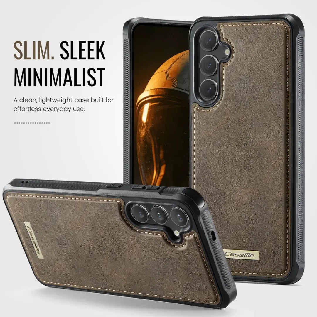 Caseme C69 Leather Back Cover Samsung Galaxy S25 FE - MagSafe - Bruin - afbeelding 6 van 6