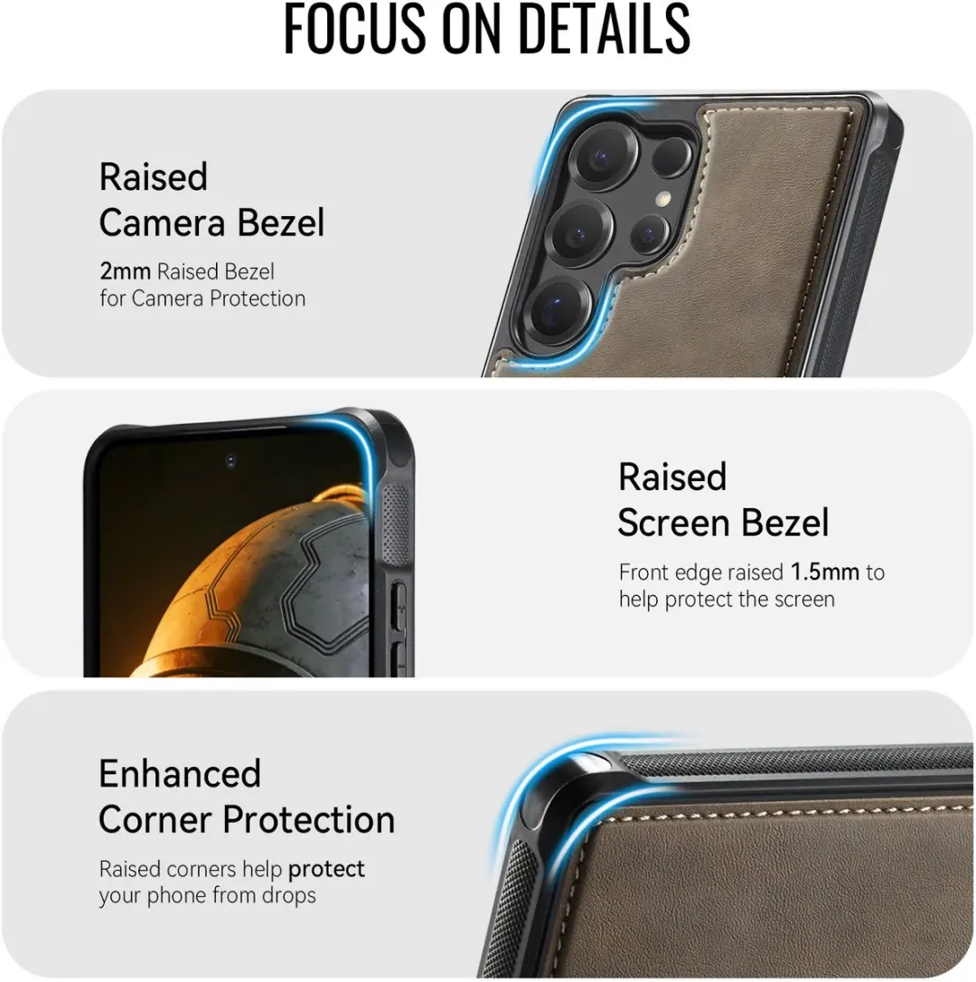 Caseme C69 Leather Back Cover - Samsung Galaxy S25 Ultra - MagSafe - Bruin