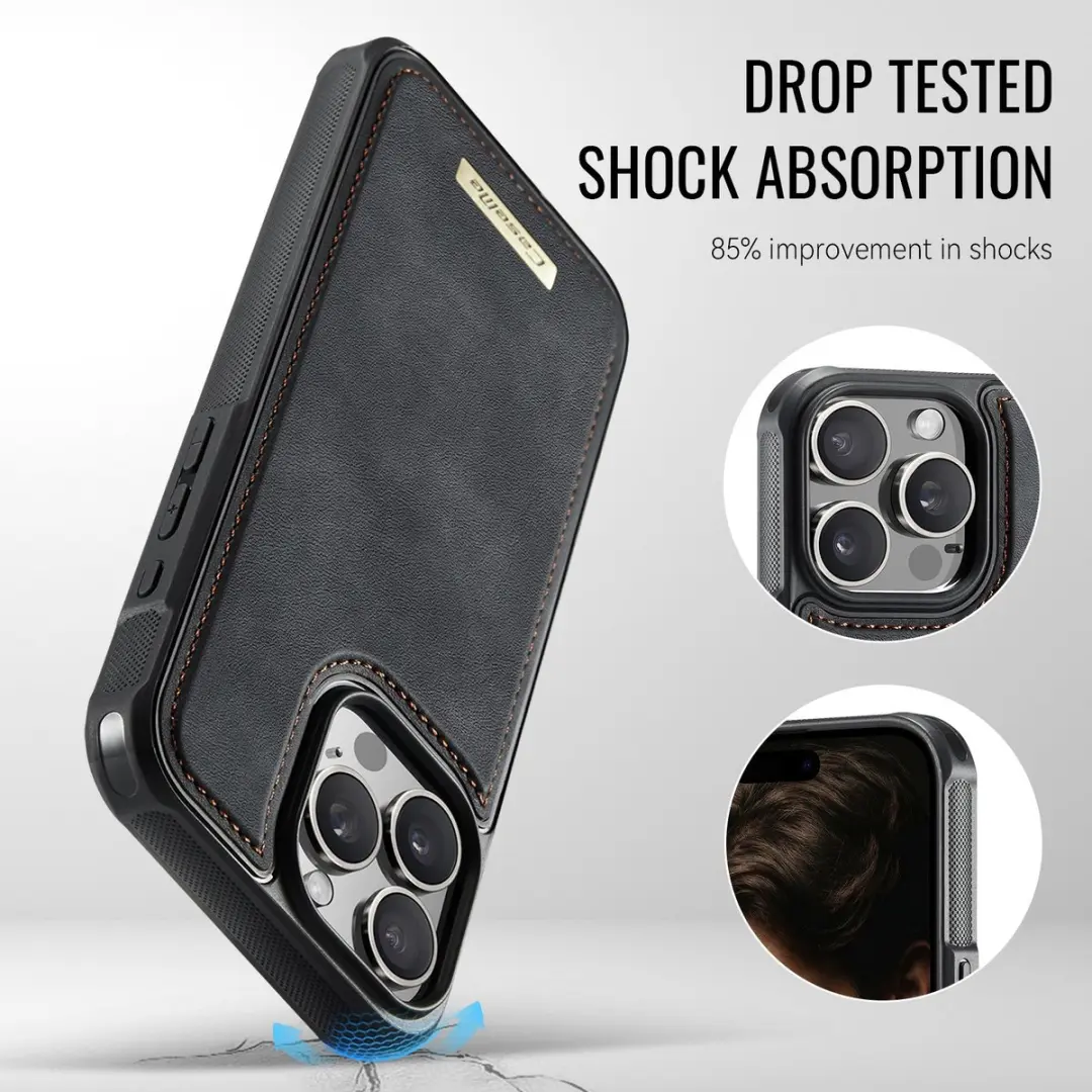 CaseMe C69 Hoesje iPhone 15 Pro Max - MagSafe - Zwart