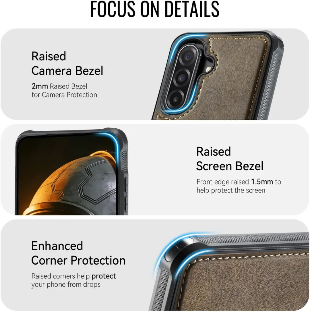 Caseme C69 Leather Back Cover Samsung Galaxy A56 - MagSafe - Bruin