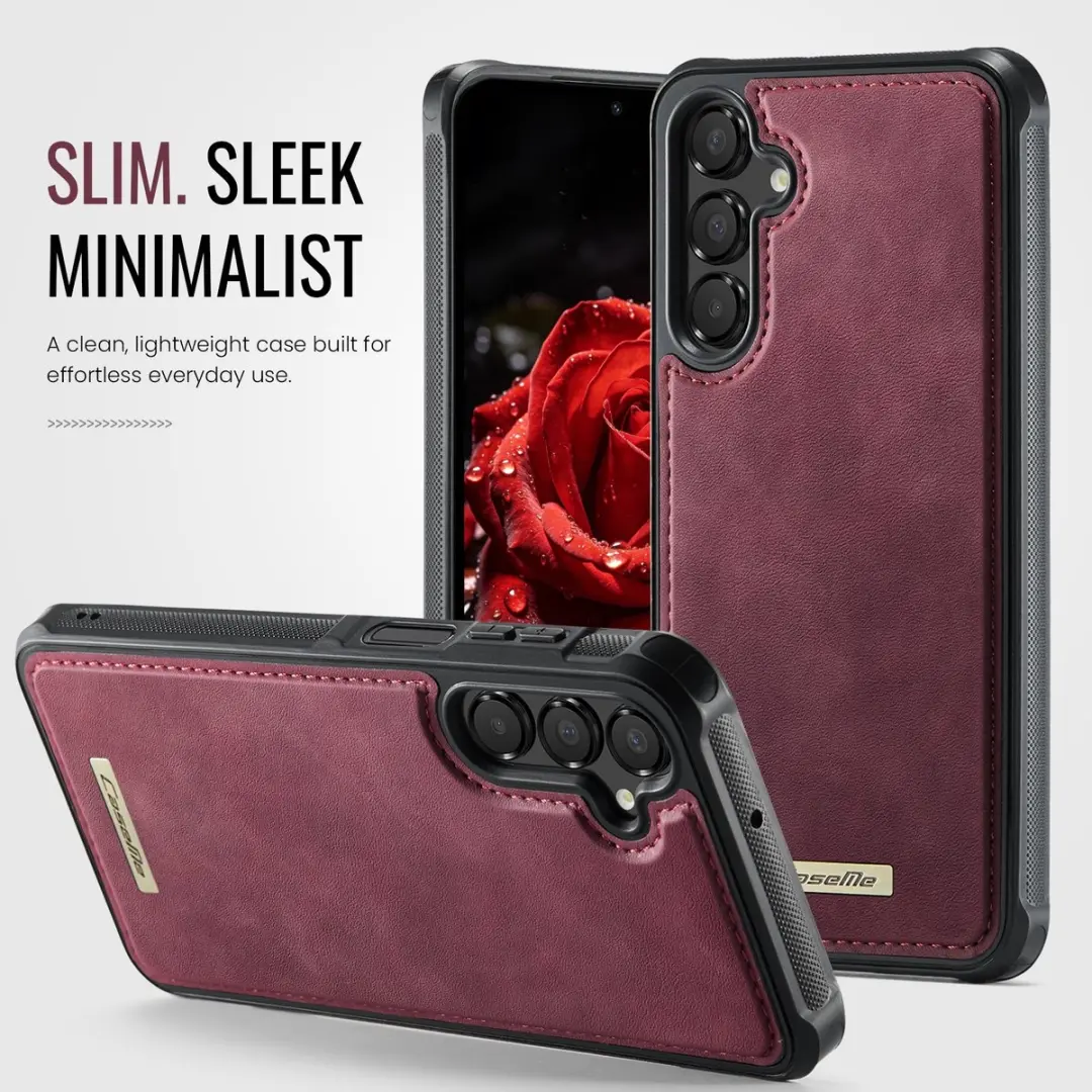 Caseme C69 Leather Back Cover MagSafe - Rood