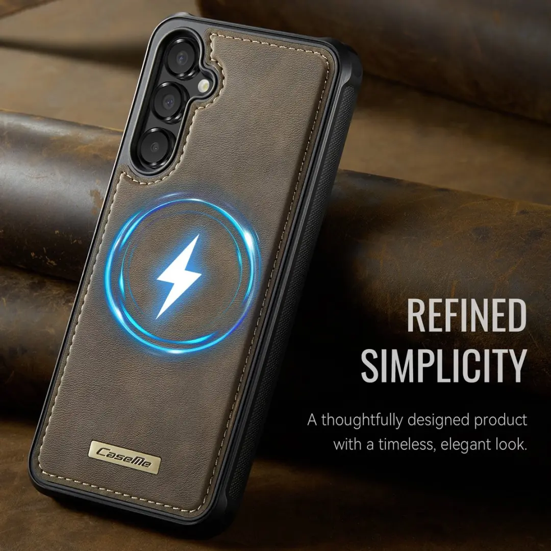 Caseme C69 Leather Back Cover Samsung Galaxy A35/A55 - MagSafe - Bruin