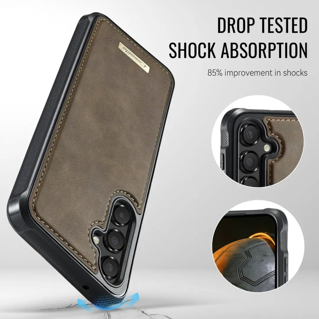 Caseme C69 Leather Back Cover Samsung Galaxy A35/A55 - MagSafe - Bruin - afbeelding 6 van 6