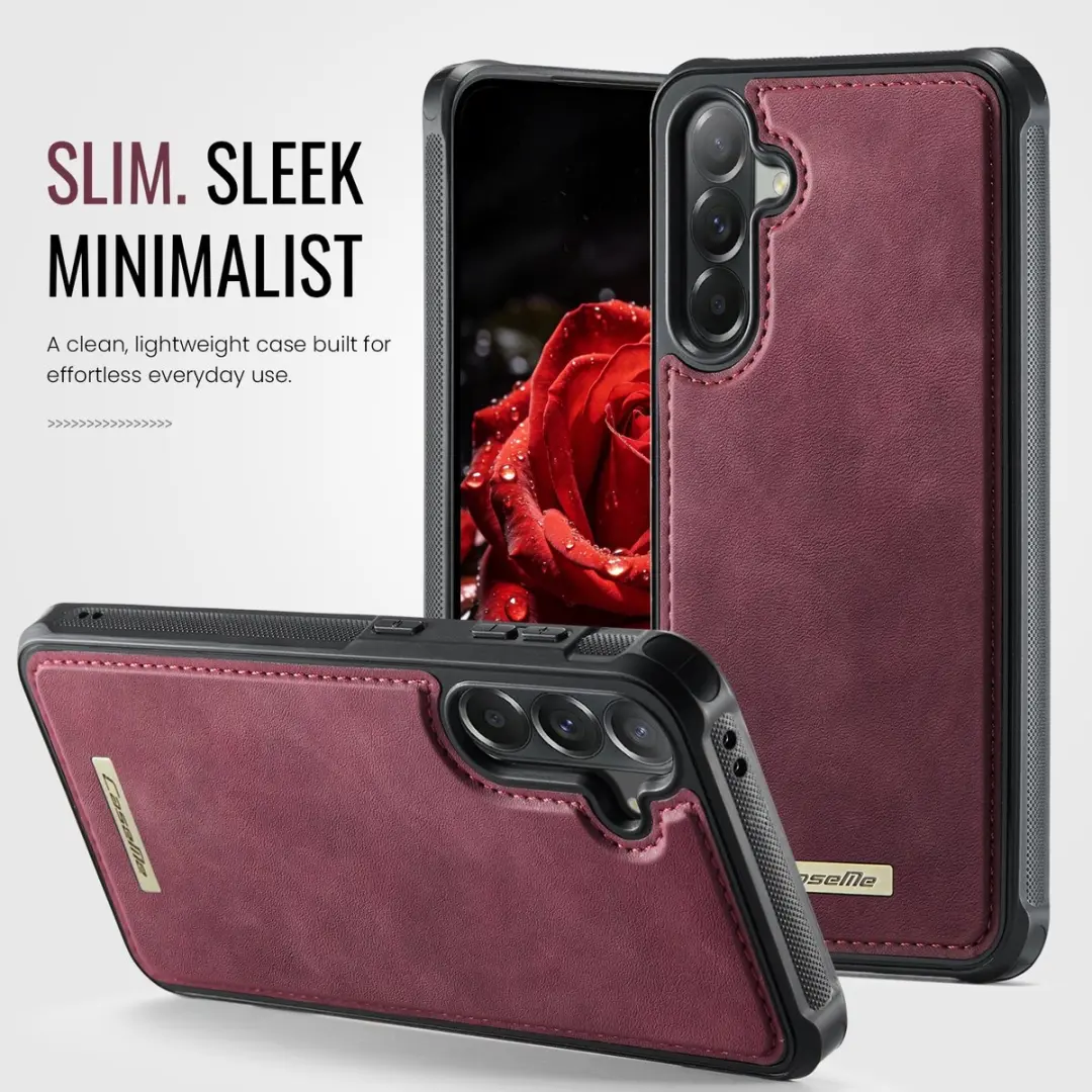 Caseme C69 Leather Back Cover MagSafe - Rood - Samsung Galaxy A57
