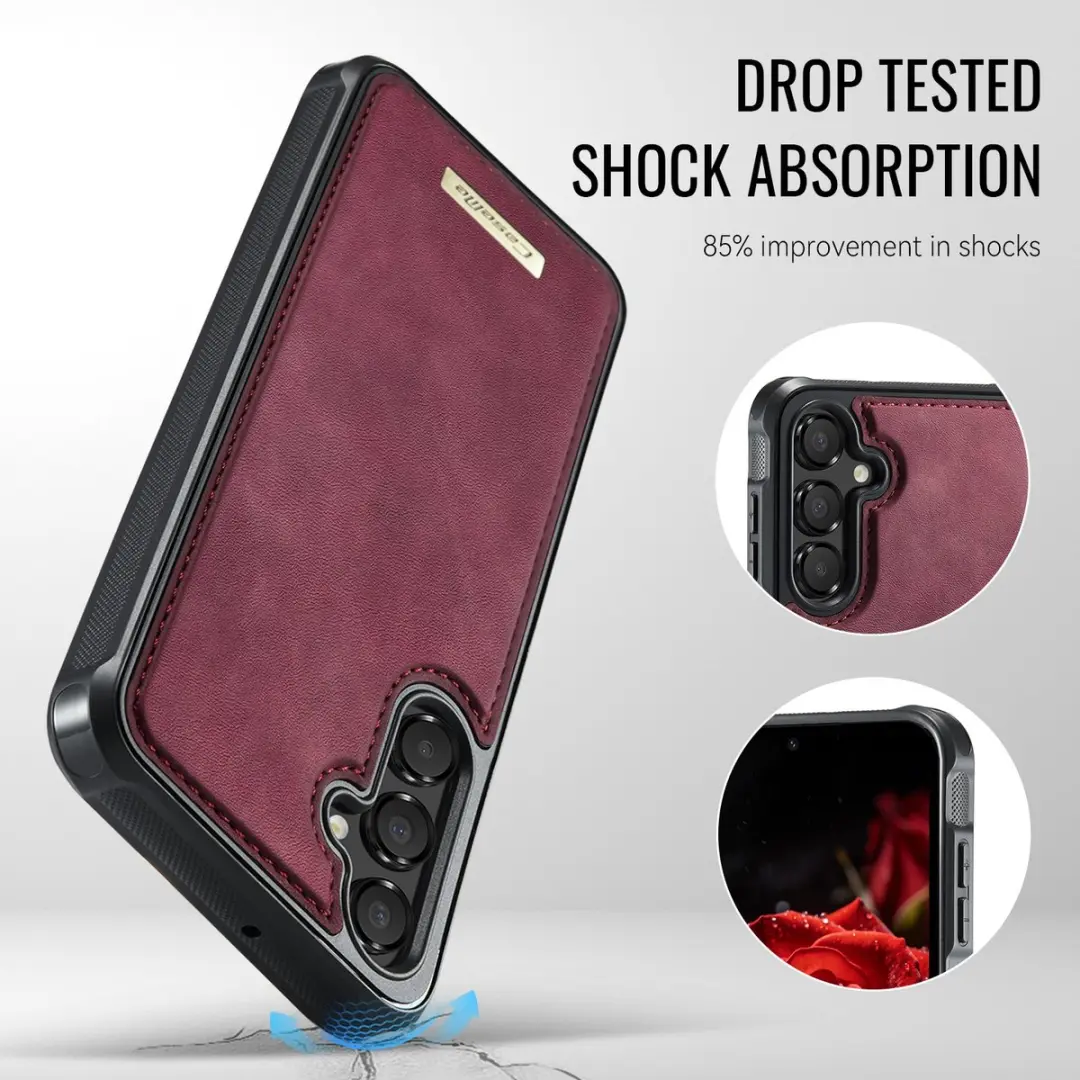 Caseme C69 Leather Back Cover MagSafe - Rood - Samsung Galaxy A17