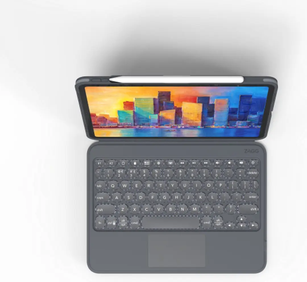 ZAGG Pro Keys Bluetooth Keyboard Case TrackPad iPad Pro 12.9 2022 - Zwart