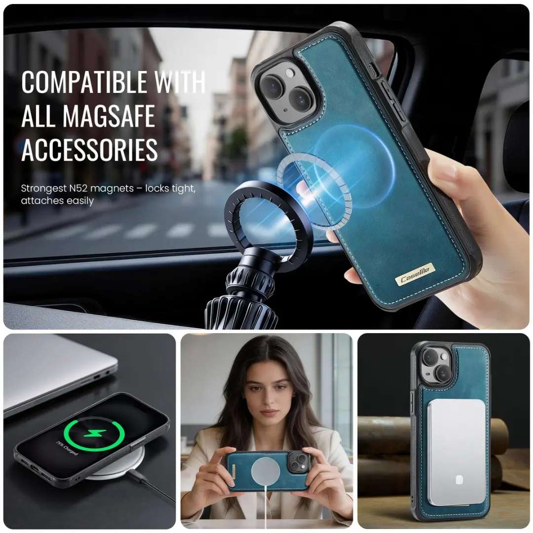 CaseMe C69 MagSafe Hoesje - iPhone 13 - Blauw