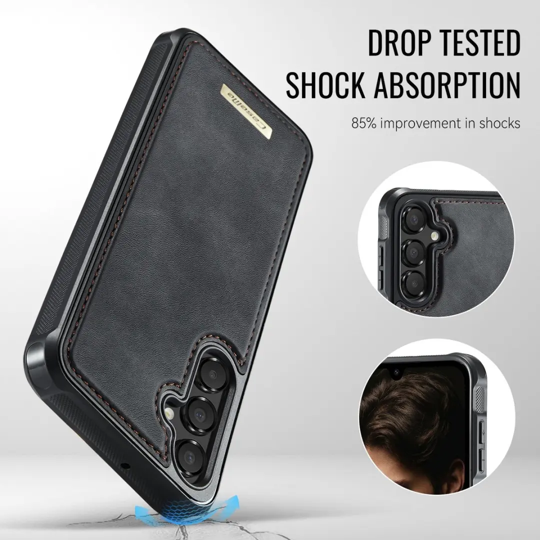 Caseme C69 Leather Back Cover - MagSafe - Zwart