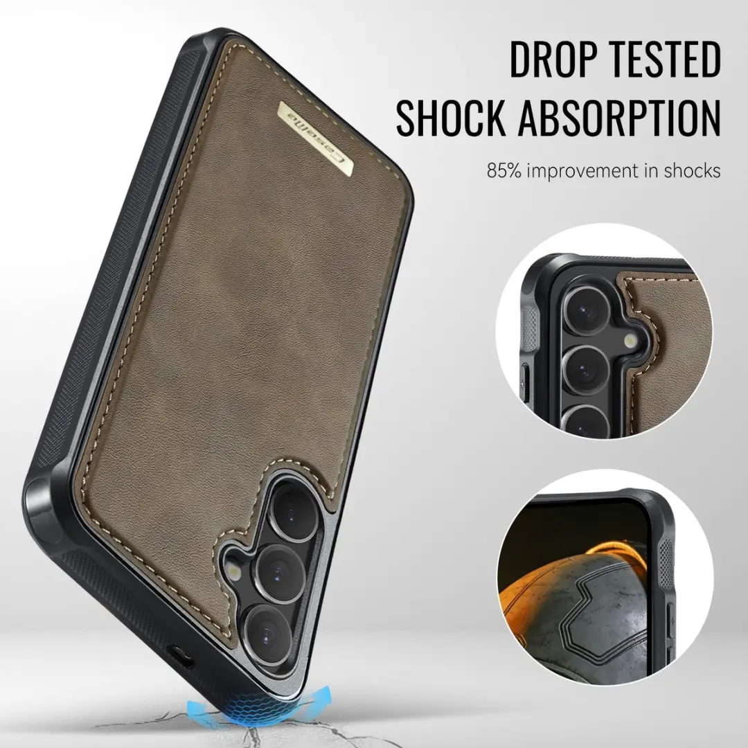 CaseMe C69 Leather Back Cover Samsung Galaxy S24/S25 - MagSafe - Bruin