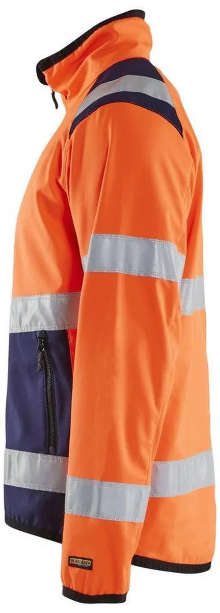 Blåkläder Arbeit High Vis Softshelljas 48772516 - High Vis Orange/Marineblauw