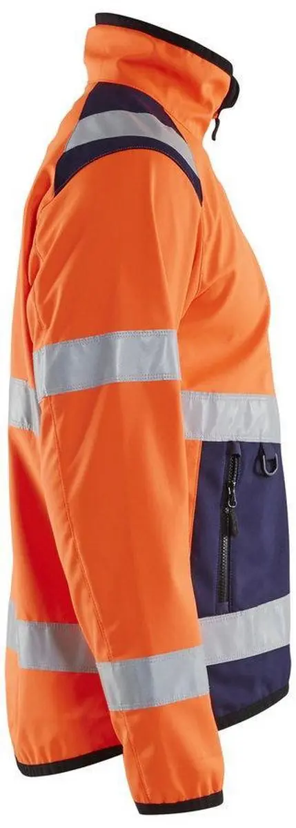 Blåkläder Arbeit High Vis Softshelljas 48772516 - High Vis Orange/Marineblauw