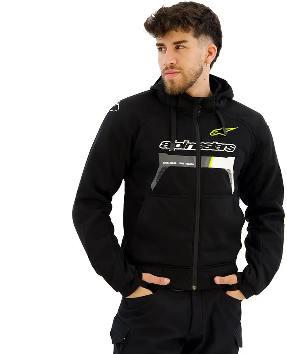 Alpinestars Chrome Ignition Hoodie Zwart/Geel - L