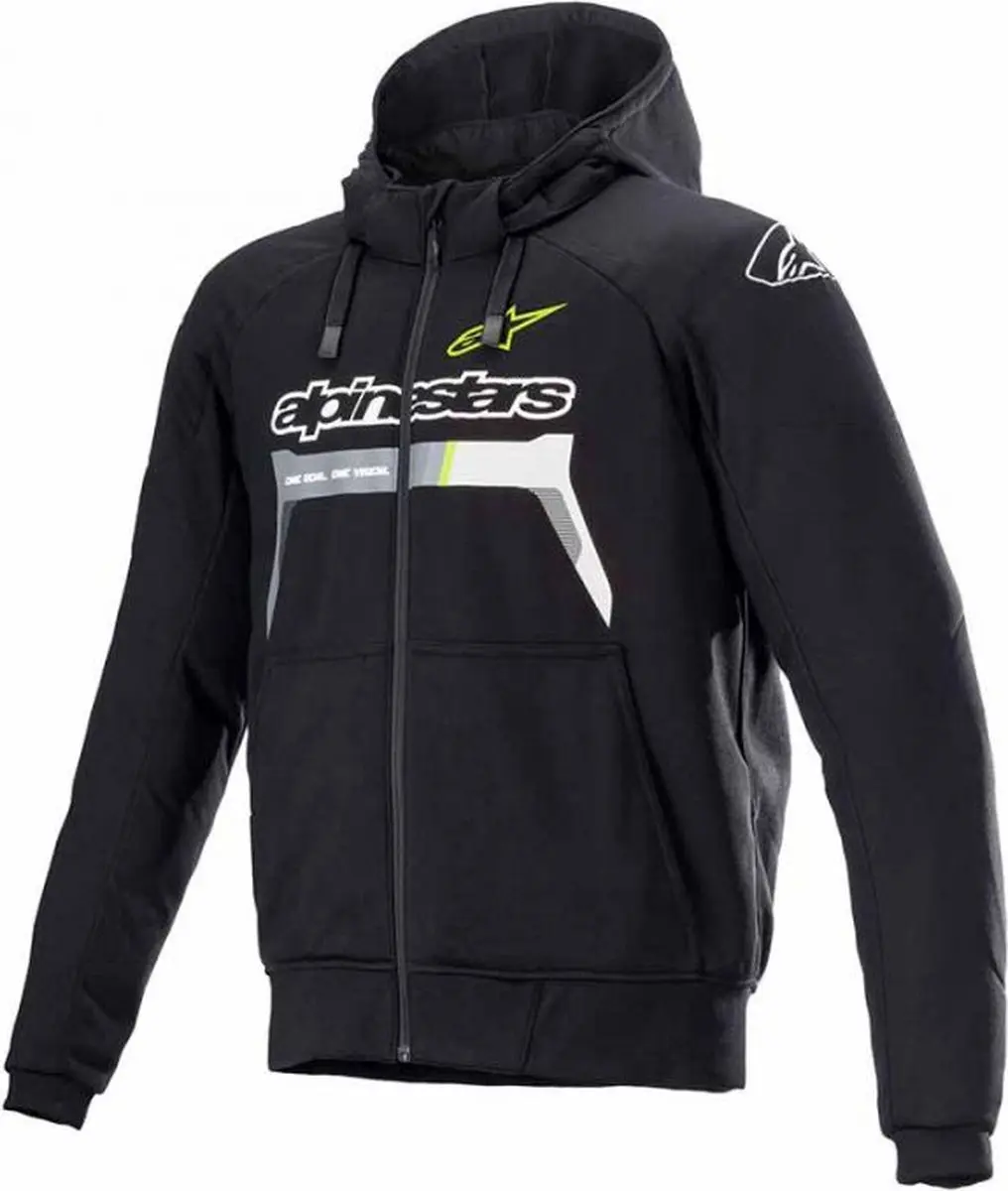 Alpinestars Chrome Ignition Hoodie Zwart/Geel - L - afbeelding 6 van 6